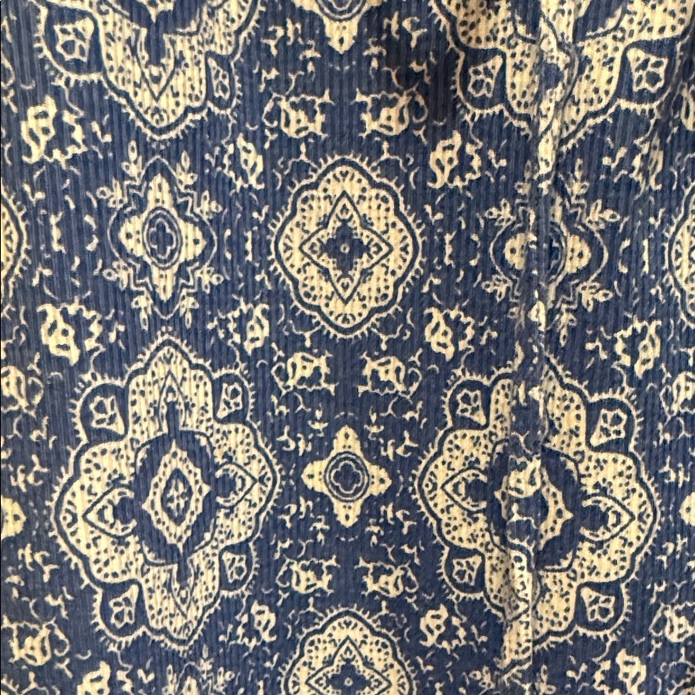 Blue Patterned Mini Dress - Picture 5 of 7